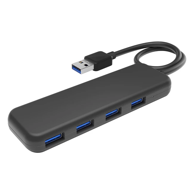 Hub USB 30 KabelDirekt 4 Porte Slim Plug  Play - PCMac - USB-A 5Gbits Nero